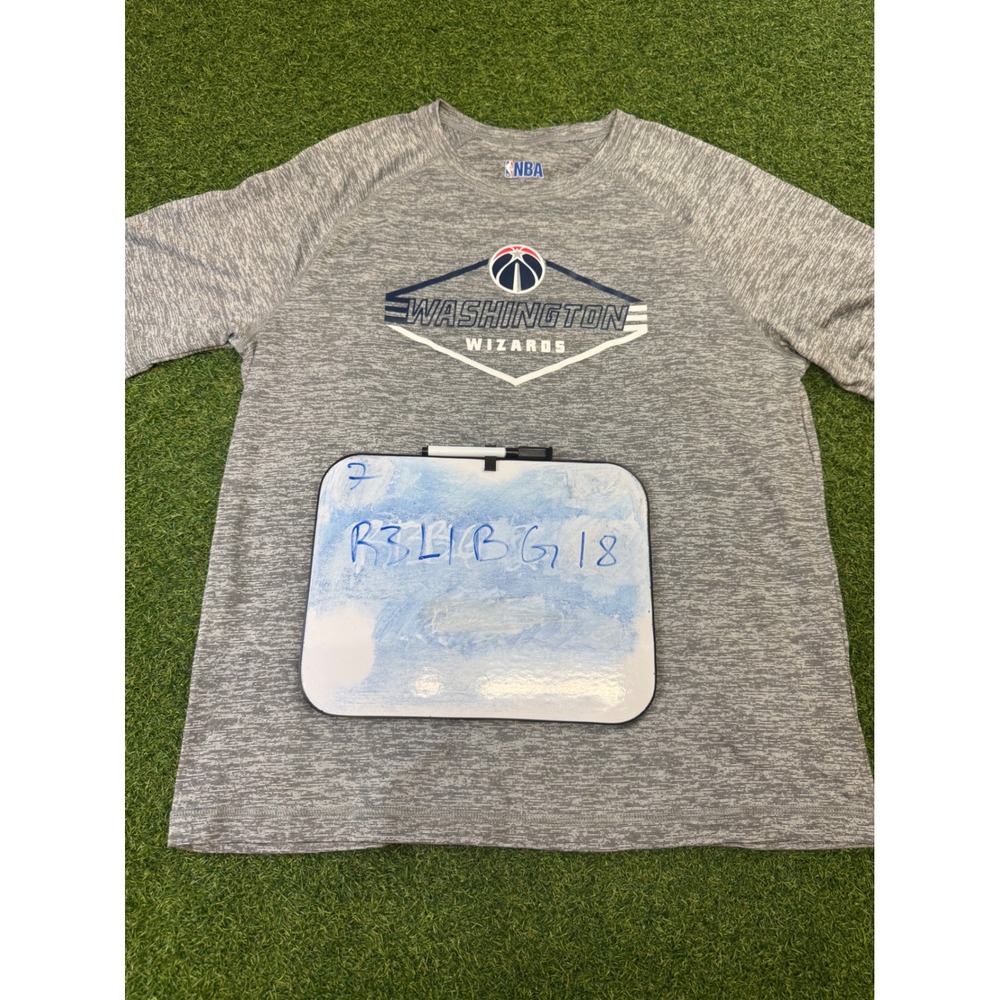 NBA Washington Wizards Mens Large Gray Space Dye Graphic T-Shirt Raglan Sleeve - Picture 7 of 7